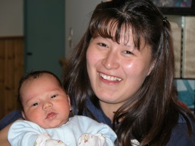 Mom Annie and baby Charles