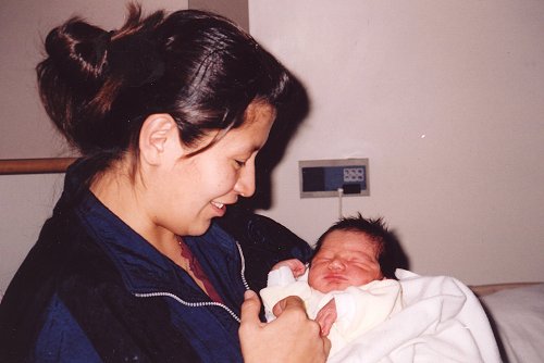 Auntie Annie and baby Rayden Douglas